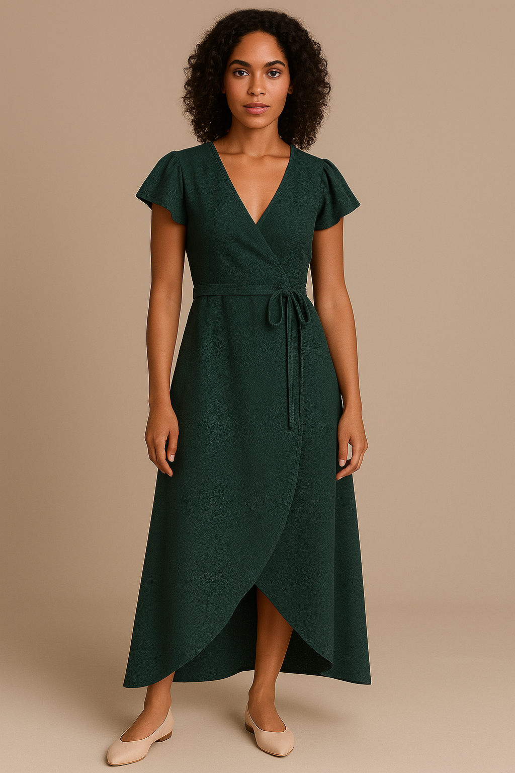 Wrap Dress- Emerald